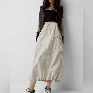 Simons Ivory Parachute Cargo Skirt